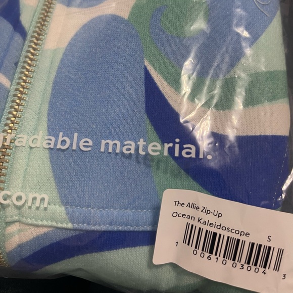 Hill House The Allie Zip-Up in Ocean Kaleidoscope Small - Picture 6 of 12